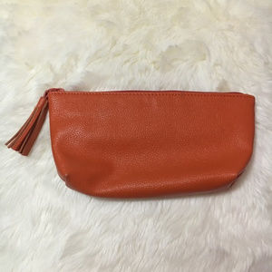 ❤️4/$16❤️ Orange Tassel Makeup Bag Pouch
